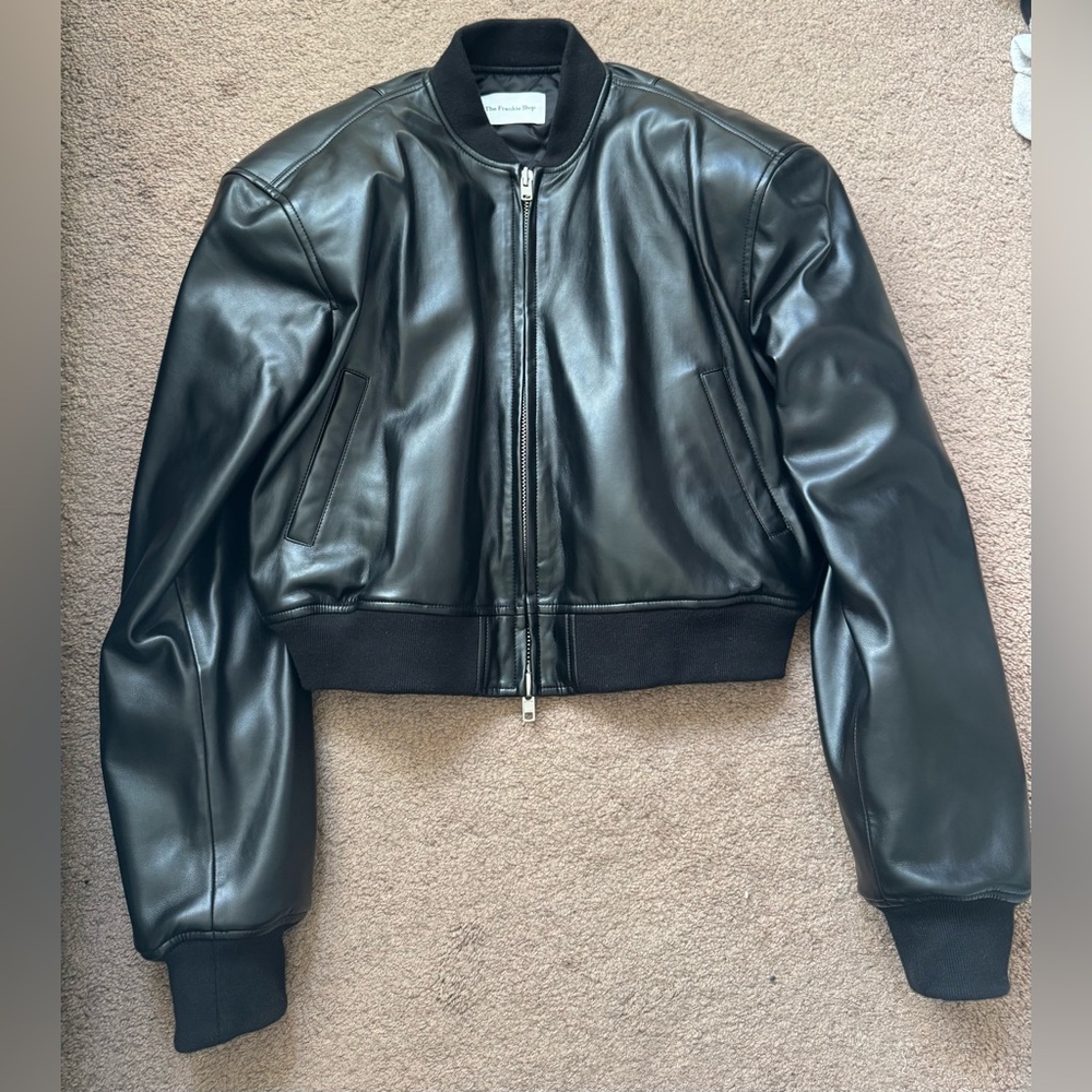 The Frankie Shop Black Leather Jacket